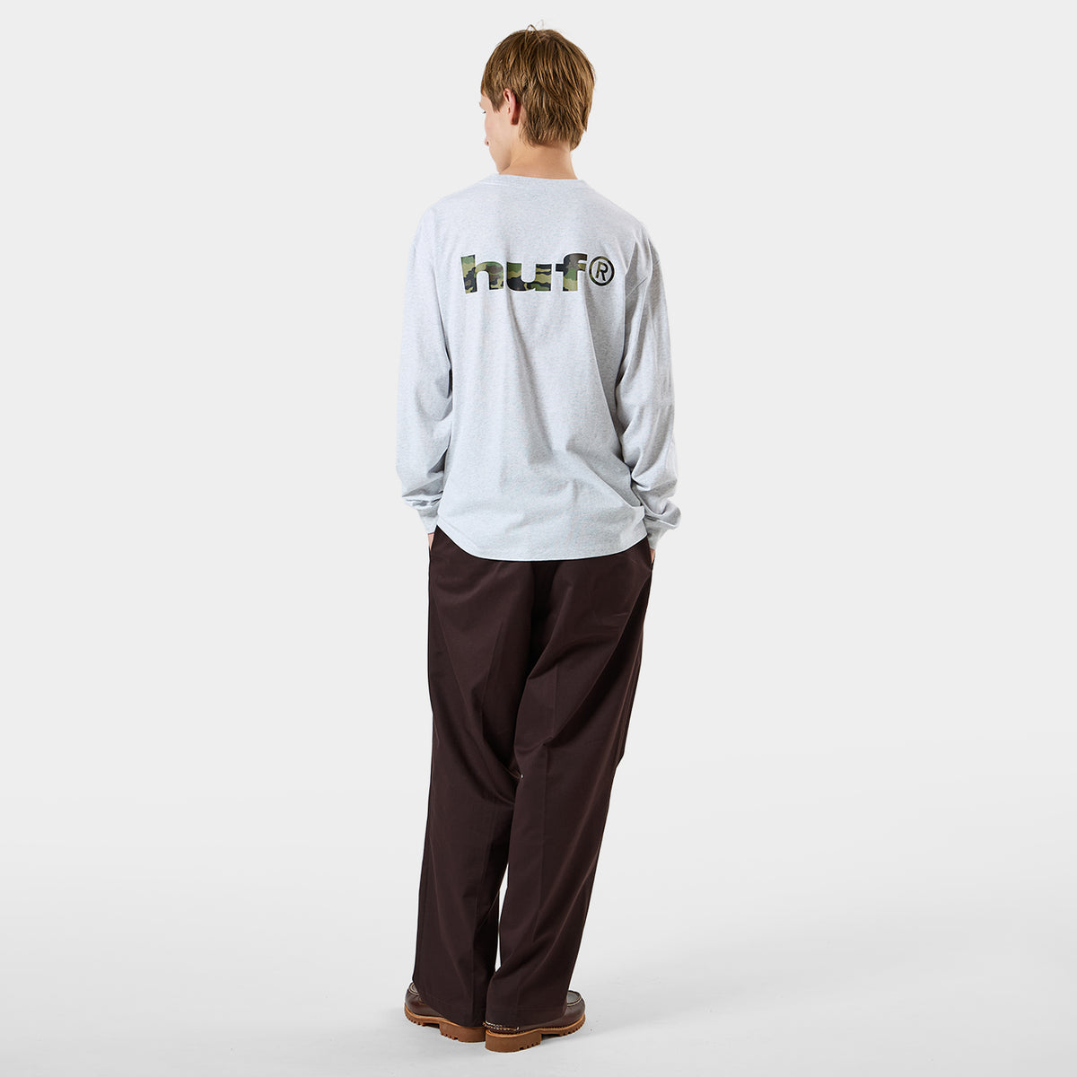 HUF (ハフ) Worldwide JP /T-SHIRTS（Tシャツ）/ huf eightynine CAMO LS TEE商品 / BLACK