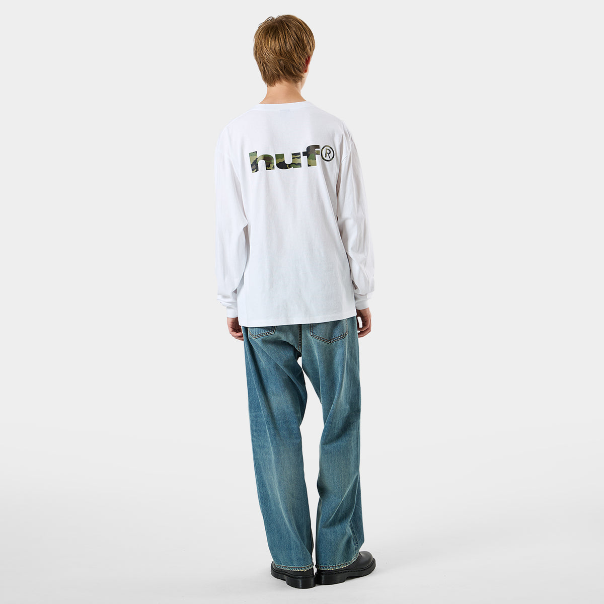 HUF (ハフ) Worldwide JP /T-SHIRTS（Tシャツ）/ huf eightynine CAMO LS TEE商品 / BLACK