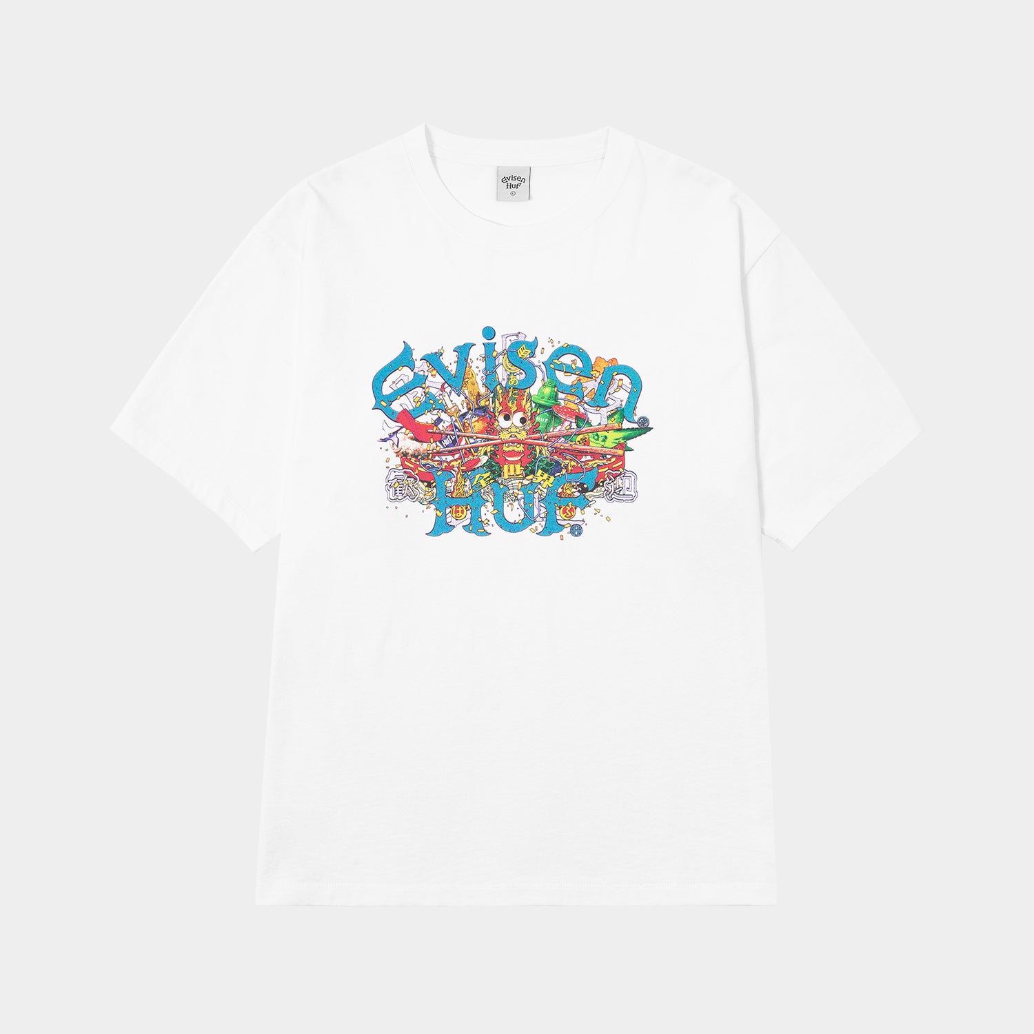 HUF (ハフ) Worldwide JP /T-SHIRTS（Tシャツ）/ HUF X EVISEN SKATEBOARDS DRAGON TEE商品 / BLACK