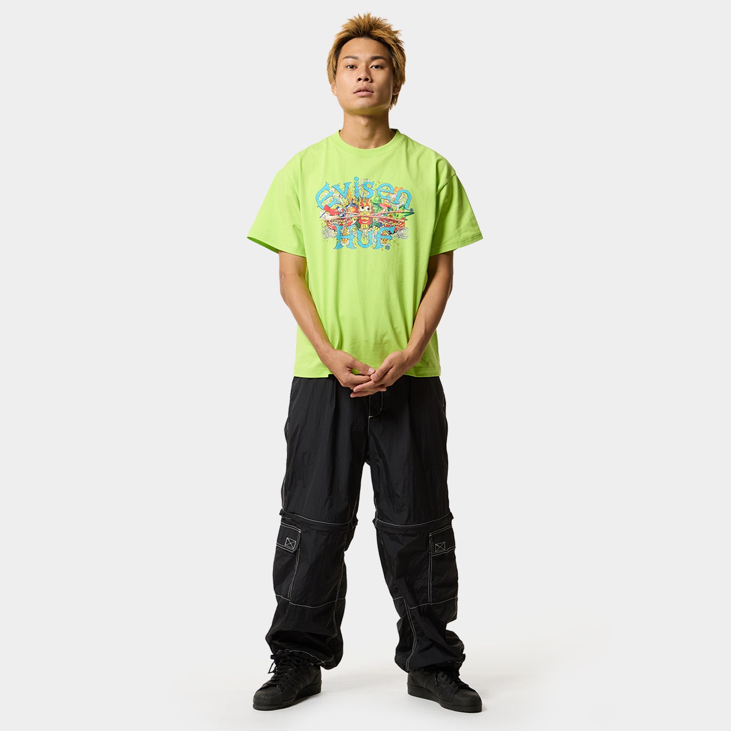 HUF (ハフ) Worldwide JP /T-SHIRTS（Tシャツ）/ HUF X EVISEN SKATEBOARDS DRAGON TEE商品 / BLACK