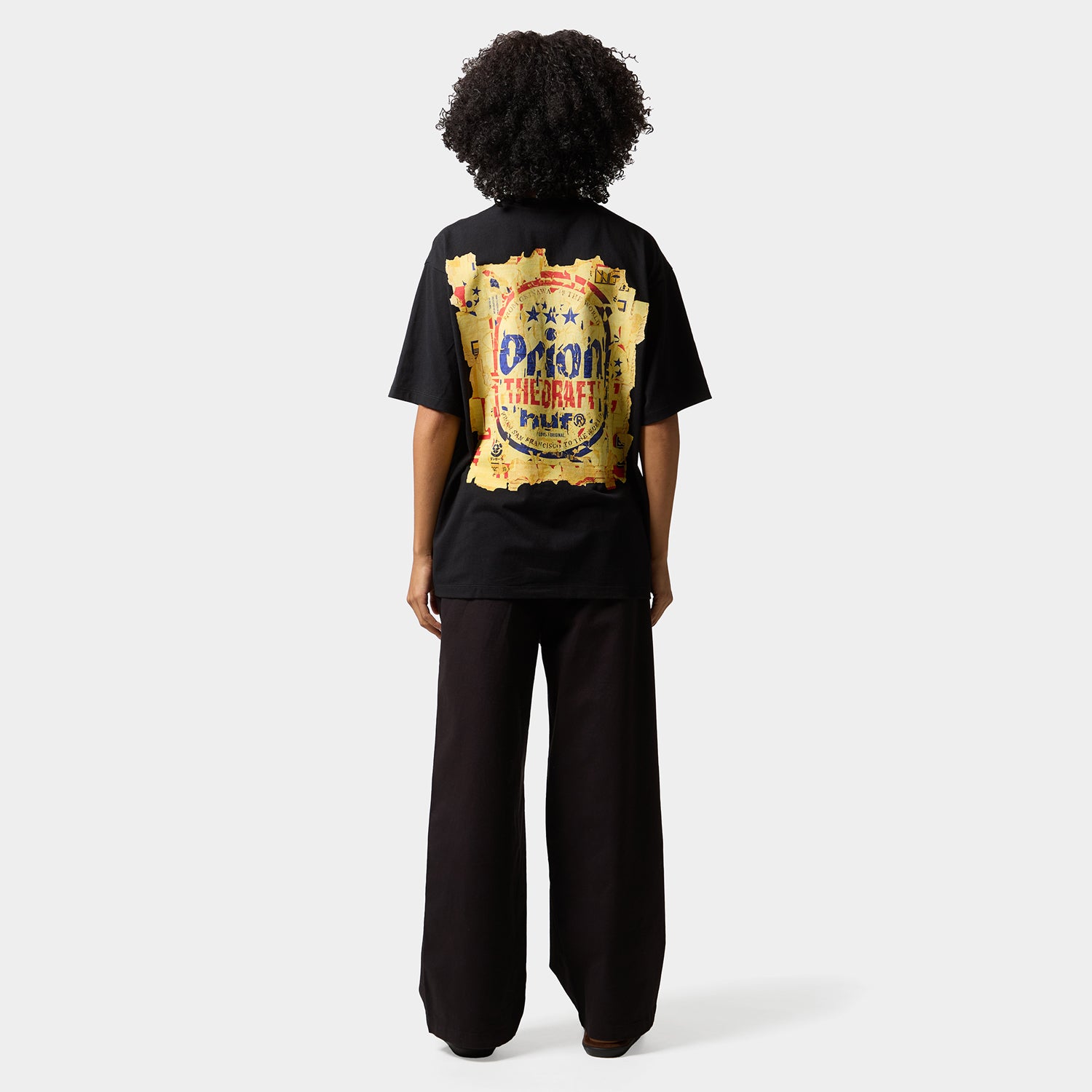 HUF (ハフ) Worldwide JP /T-SHIRTS（Tシャツ）/ HUF X ORION DRAFT TEE商品 / BLACK