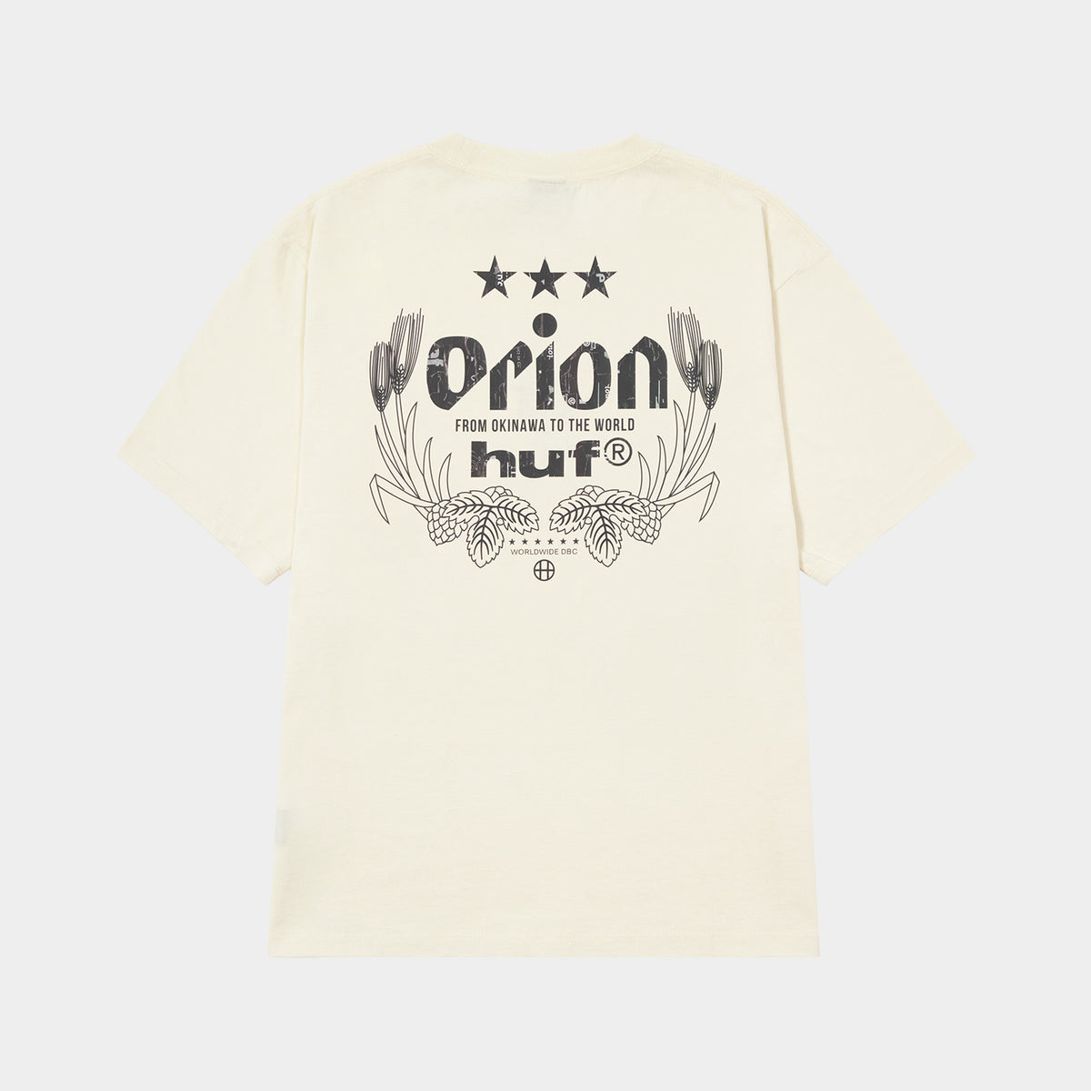トップス HUF X ORION WORLDWIDE S/S TEE NATURAL TS90102SU26_NATURAL_d01_1200x1