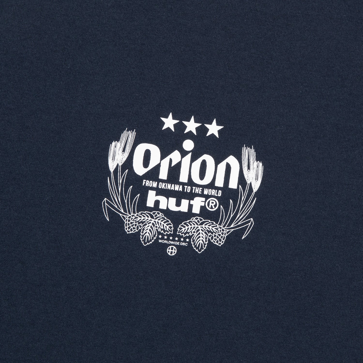 HUF (ハフ) Worldwide JP /T-SHIRTS（Tシャツ）/ HUF X ORION WORLDWIDE TEE商品 / NAVY