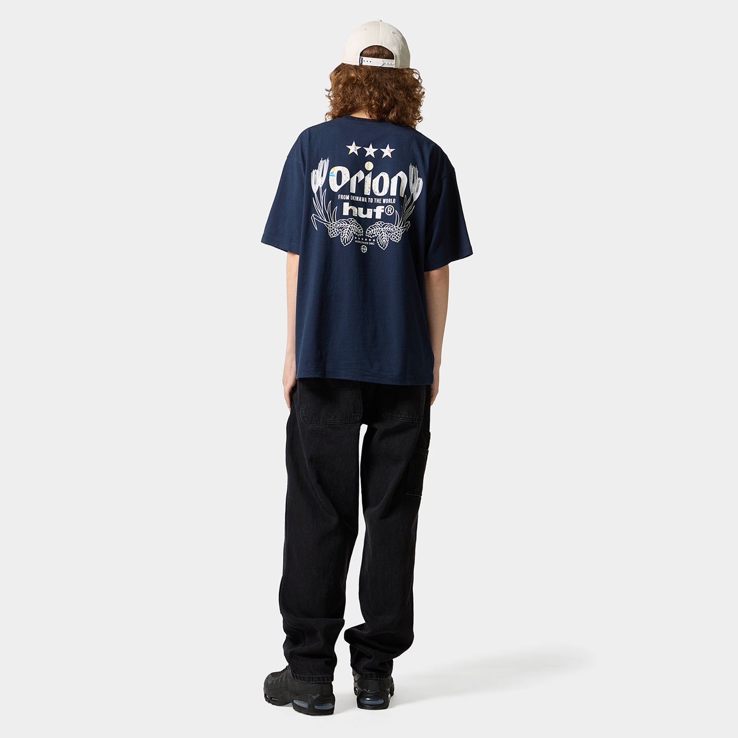 HUF (ハフ) Worldwide JP /T-SHIRTS（Tシャツ）/ HUF X ORION WORLDWIDE TEE商品 / NAVY