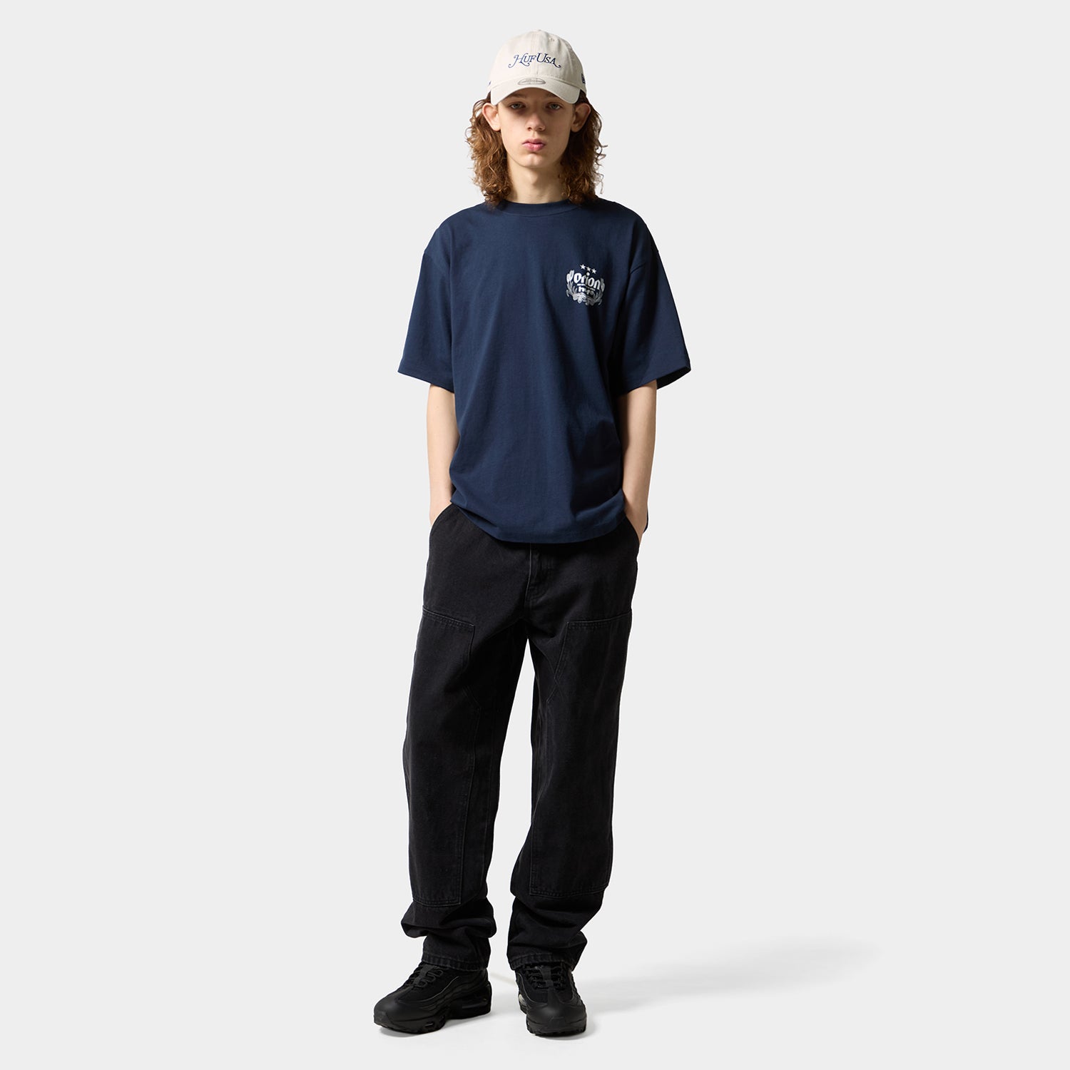 HUF (ハフ) Worldwide JP /T-SHIRTS（Tシャツ）/ HUF X ORION WORLDWIDE TEE商品 / NAVY