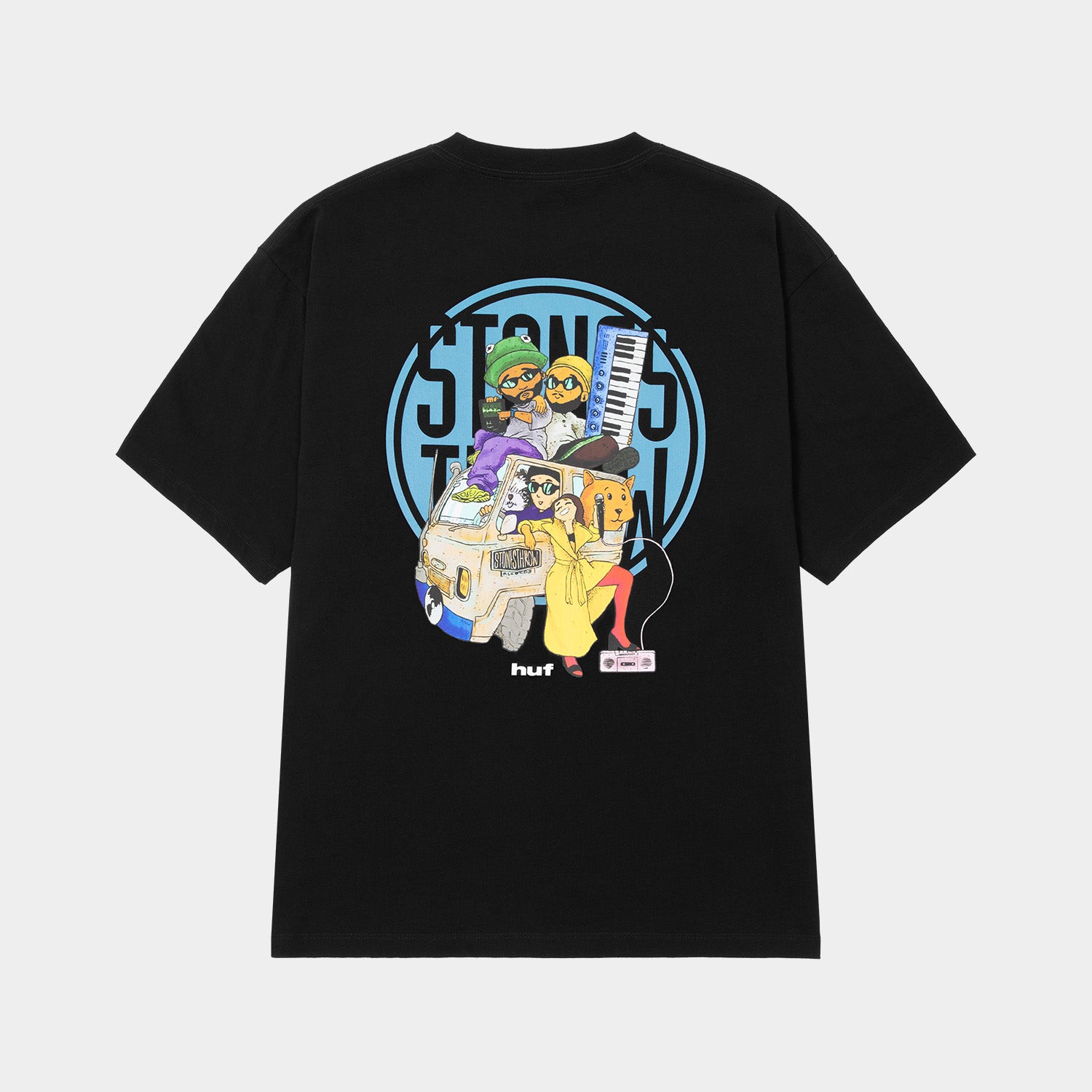 HUF (ハフ) Worldwide JP / T-SHIRTS（Tシャツ） / HUF X STONES THROW 30th JAPAN TOUR TEE商品 / BLACK