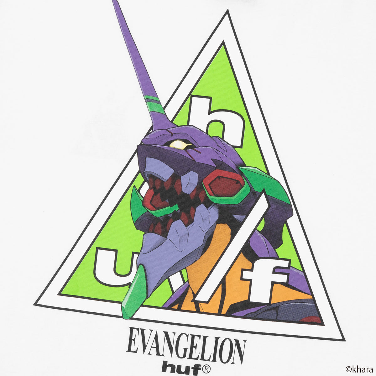 HUF (ハフ) Worldwide JP /T-SHIRTS（Tシャツ）/ huf® X EVANGELION TRIPLE TRIANGLE TEE商品 / WHITE