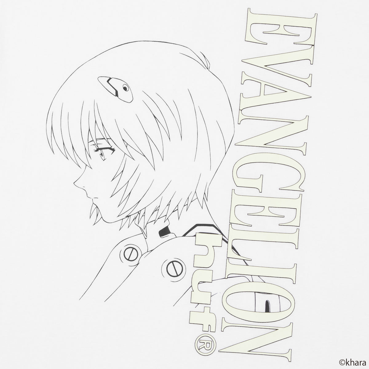 HUF (ハフ) Worldwide JP /T-SHIRTS（Tシャツ）/ huf® X EVANGELION REI AYANAMI TEE商品 / WHITE